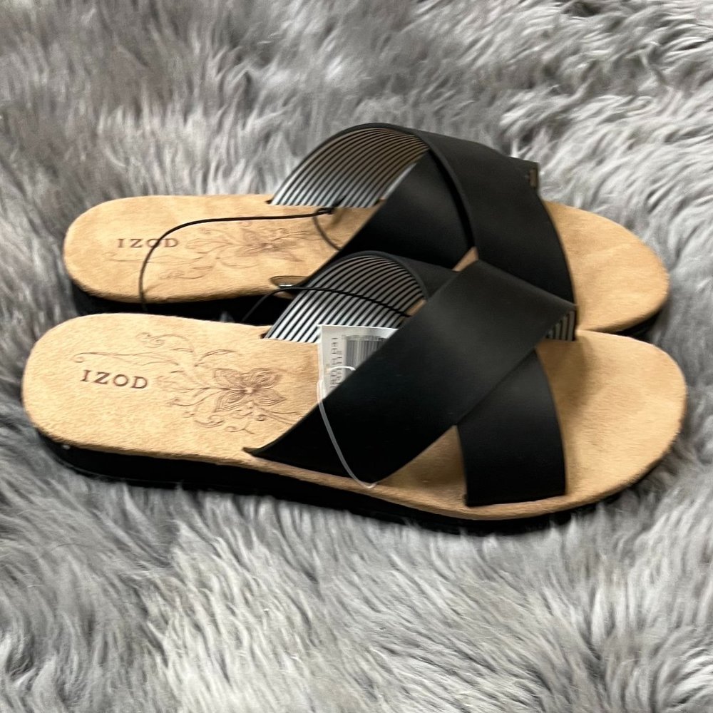 Izod | Women's Alyssa Sandals | Black | Various Sizes - Picture 2 of 4
